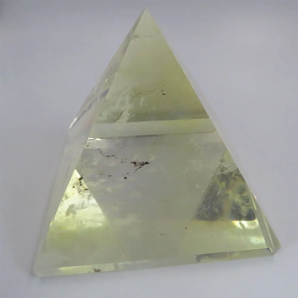 Большая Желтая плавильная пирамида из кристалла кварца 802 г 100*100*90 мм ААА для