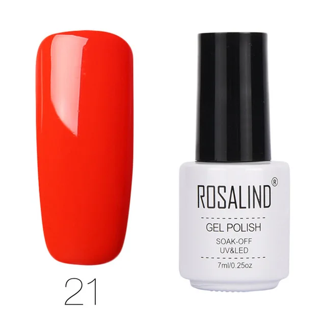 RC21 Гель ROSALIND 1 лак 7 мл 01-58 чистый цвет серия Гель лак для ногтей отмачиваемый УФ-лампа для маникюра ногтей полуперманентные Лаки - Цвет: RC21