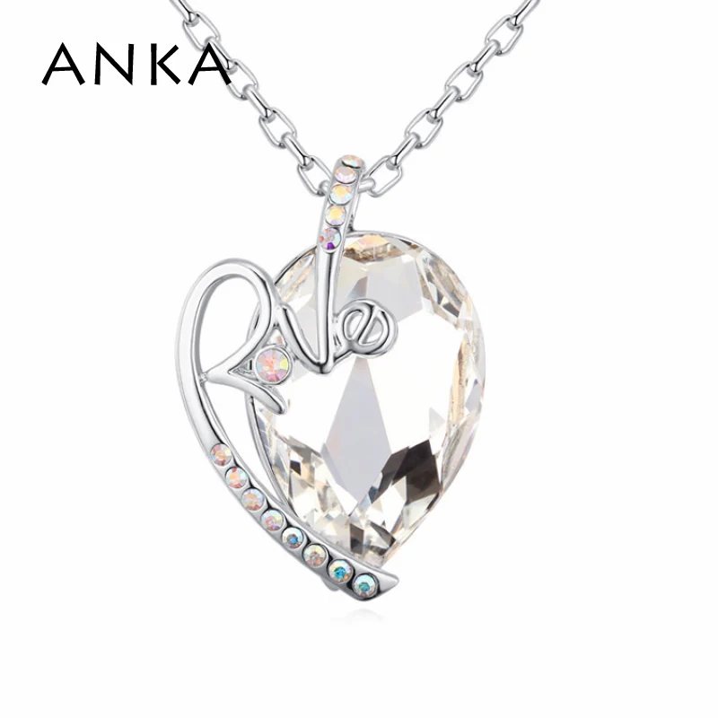 

Ожерелье женское из австрийского хрусталя с надписью love, #123639
