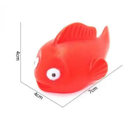 fish Милые смешанные животные красочные мягкие резиновые поплавок сжимают звук скрипучий популярные игрушки для купания для детей игрушки для детей WYQ - Цвет: fish