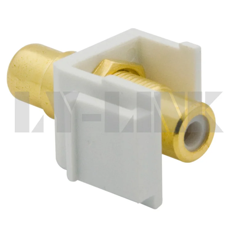 Keystone аудио разъем RCA с белым цветом|rca keystone|keystone connectorkeystone audio |