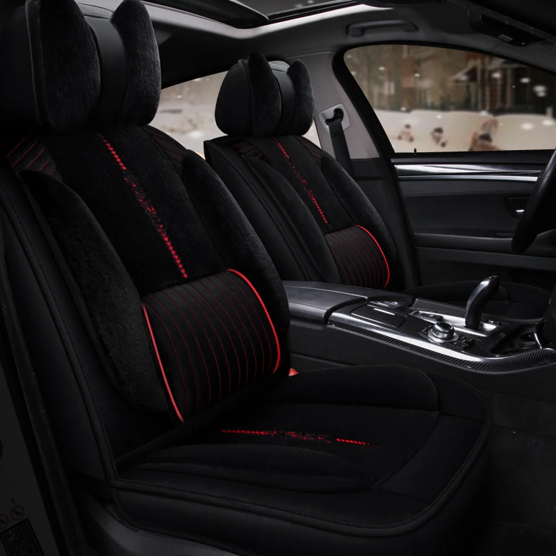 

5D теплый плюшевый чехол на автомобильное сиденье, универсальная подушка на сиденье, автомобильный Стайлинг для Audi A1 A3 A4 B8 B7 B6 B5 A6 C6 C7 A8 A8L Q3 Q5 Q7 ...