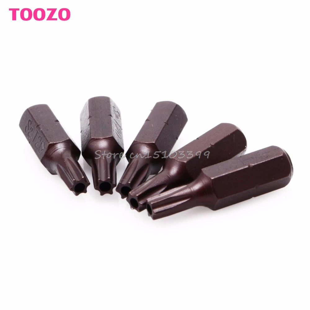 12Pcs 25mm 1/4" Hex Shank Magnetic T20 Torx Security Screwdriver Bits With Hole G08 Whosale&DropShip | Инструменты