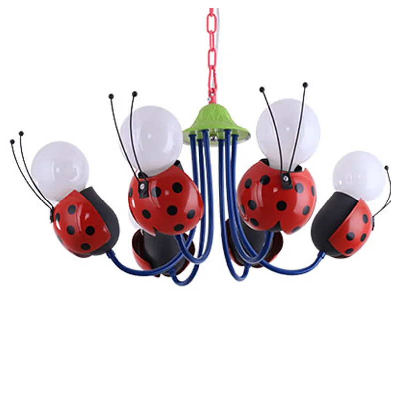 Children room droplight male girl bedroom contracted cartoon 7 star ladybug wall | Освещение