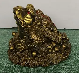 Vintage Collection Bronze Delicate (zhao cai jin bao) Tripods Toad Statue | Дом и сад