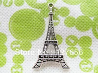 24 79mmx44 17mm cabinet filigree hollow out antique silver tone eiffel tower pendant charmfindingdiy accessory jewellry making