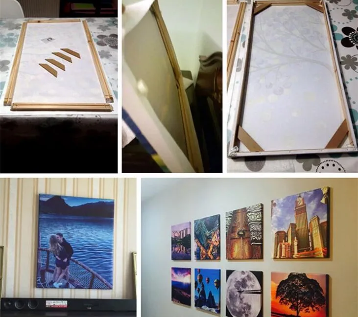 DIY деревянная фоторамка холст картина постер домашнее украшение рамка для