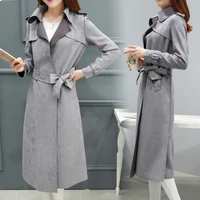 medium length female windbreaker coats 2019 spring autumn fashion women trench coat warm breathable outdoors casual tops dw37