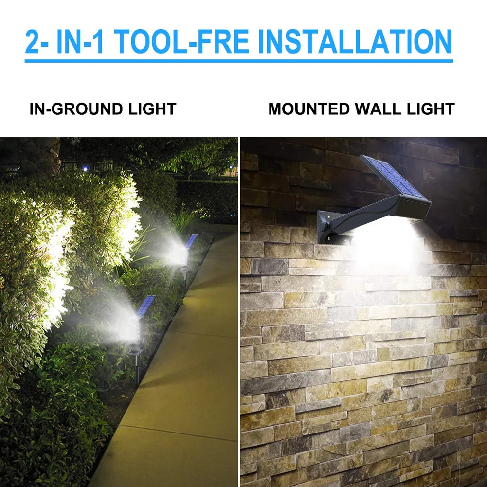 Solar Spotlight 11 LED Bulbs Waterproof Landscape Light Outdoor for Patio Pool Yard Driveway Dropshipping | Освещение