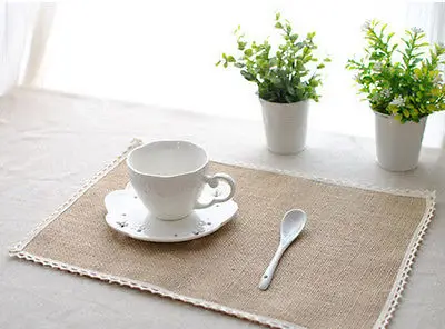 Из натурального джута салфетки пастырской настольные Коврики для кухни