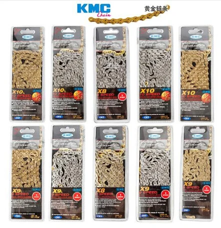 KMC X8 X9 X9sl X10 X10sl X11SL Catena Della 9 S 10 11 Oro для MTB/шоссейного велосипеда SHIMANO 8 velocita 116L цепь |