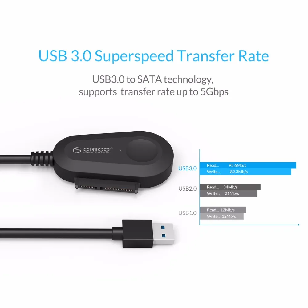 ORICO 25UTS BK Sata на USB 3 0 Поддержка Sata1/2/3 жестких дисков SSD 7 + 15 контактов Встроенный