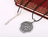 12pcslot hot game dota 2 immortal champion shield metal necklace charm pendant cosplay accessories jewelry gift