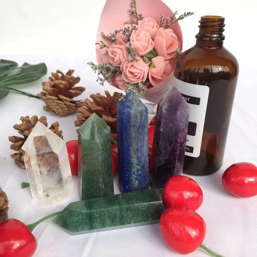 

Натуральный зеленый клубника, прозрачный кварц, лазурит, мечта аметист кристалл драгоценный камень ТОЧКА Рейки Исцеление Кристалл Камень палочка продажа