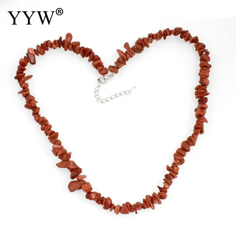 Ожерелье с драгоценным камнем Омаров застежка 5 см удлинитель цепи самородки