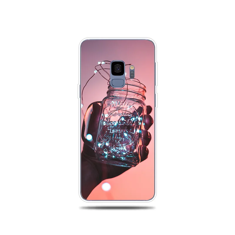 Силиконовый чехол для Samsung Galaxy S5 S6 S7 край S8 S9 S10 e плюс крышка светящиеся бутылки