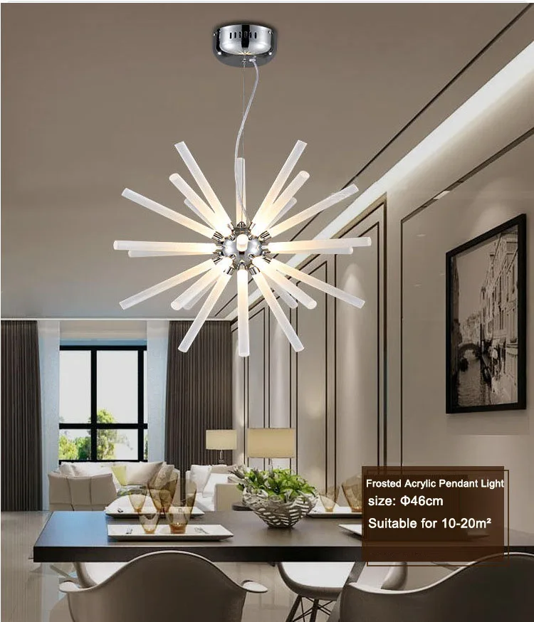 Хрустальный шар в скандинавском стиле светодиодная Подвесная лампа из матового