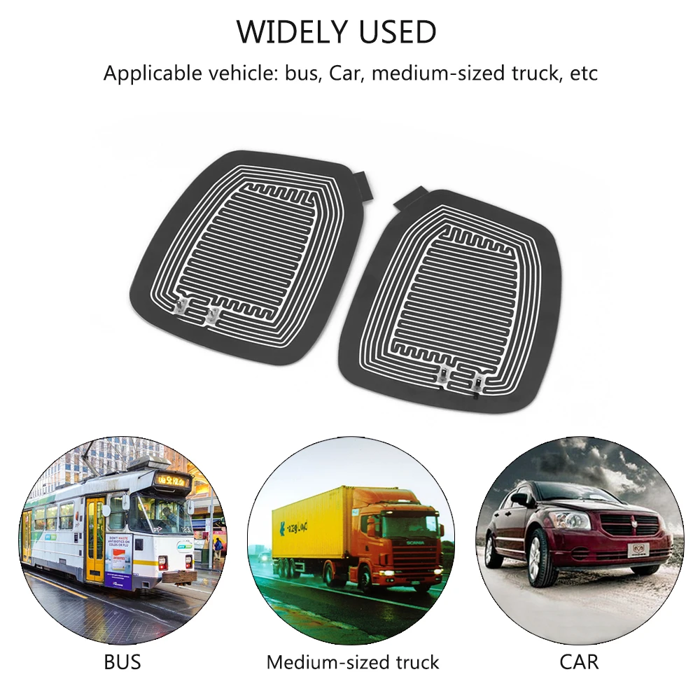Aozbz 2 шт. автомобильный зеркальный стеклянный коврик с подогревом для удаления