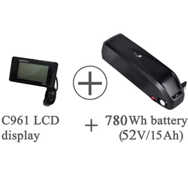 C961 52V 15Ah ЕС NZ CA нет налога! 48V 750W Bafang BBS02B середине приводной двигатель комплект для переоборудования электрического велосипеда с 13Ah/15Ah Электрический велосипед Батарея - Цвет: C961 52V 15Ah