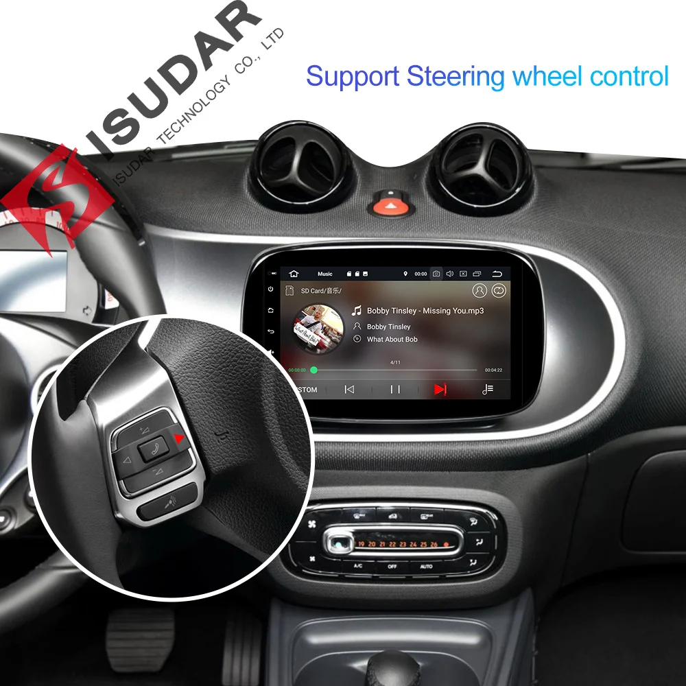 Isudar автомобильный мультимедийный плеер 2 Din Android 9 для Mercedes/Benz/SMART CANBUS gps авто компактное минирадио Восьмиядерный ram 4 Гб USB DVR