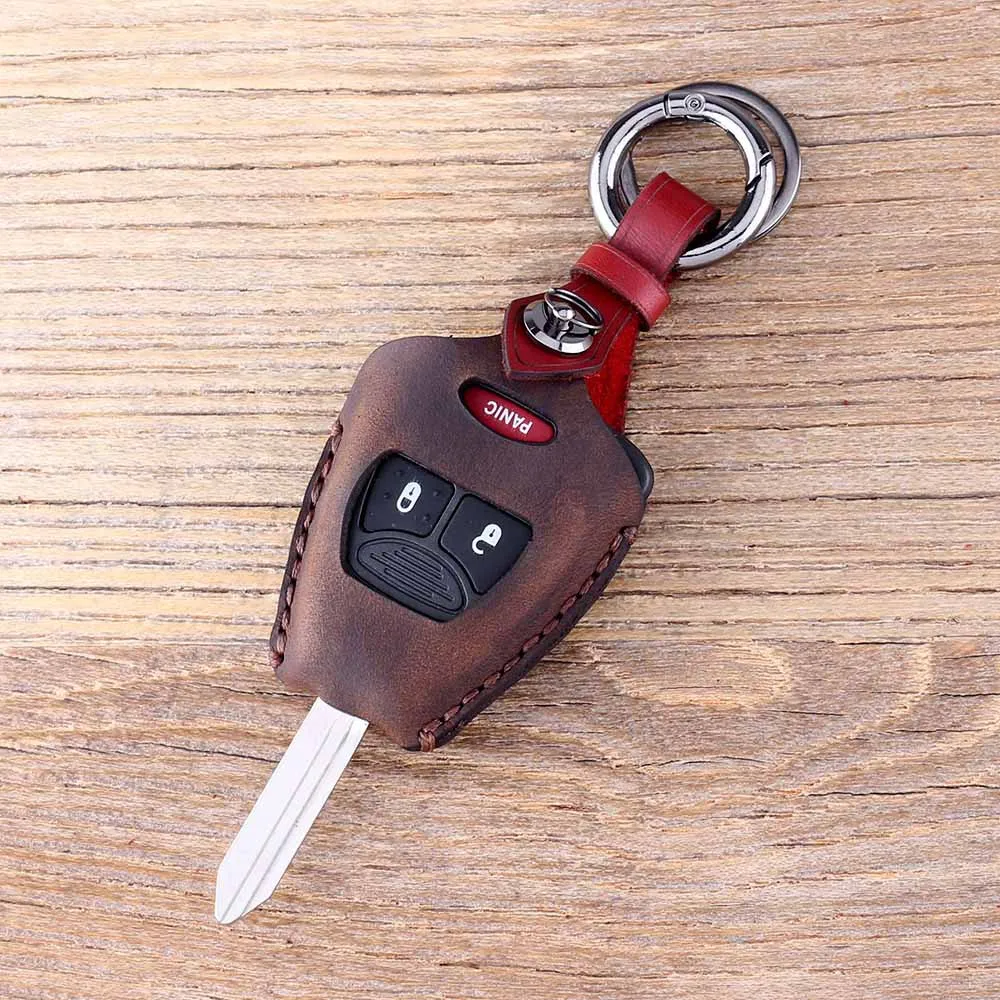 KEYYOU 3 кнопки кожаный чехол для ключа автомобиля Chrysler Jeep Dodge Ram 1500 Калибр Nitro 2500 3500