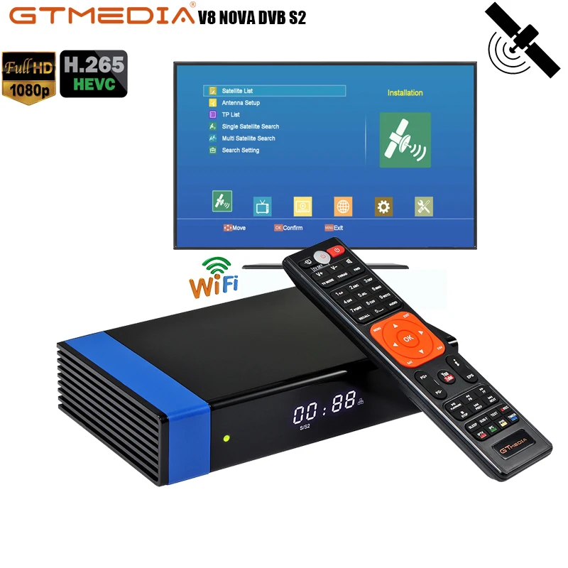 GTMEDIA V8 Nova приемник спутникового сигнала TV тюнер HEVC H.265 DVB S2 спутниковый ТВ