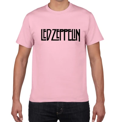 B434 pink Led zeppelin, футболка в стиле хард рок, Мужская футболка в стиле хип-хоп, футболка в стиле фолк-рок, Мужская хлопковая футболка в стиле панк, летняя футболка, homme camisetas - Цвет: B434 pink