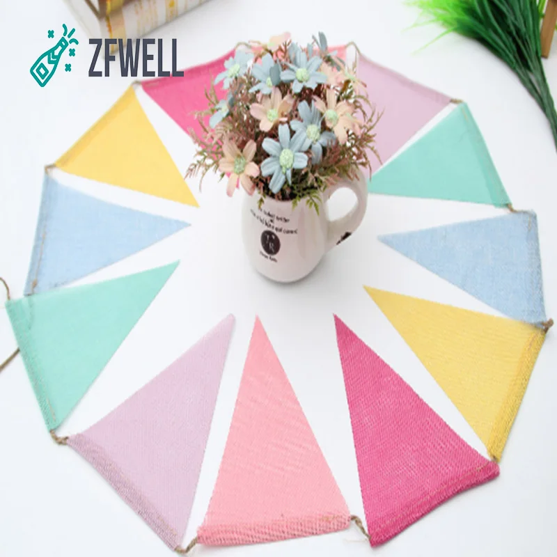 ZFWELL 1 шт./лот имитация конопли 12 вымпелных украшений для свадебной сцены день