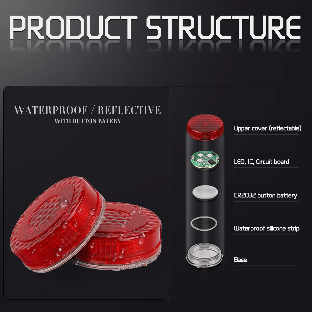 2 шт. сигнальные огни для открывания дверей автомобиля магнитная вспышка 3