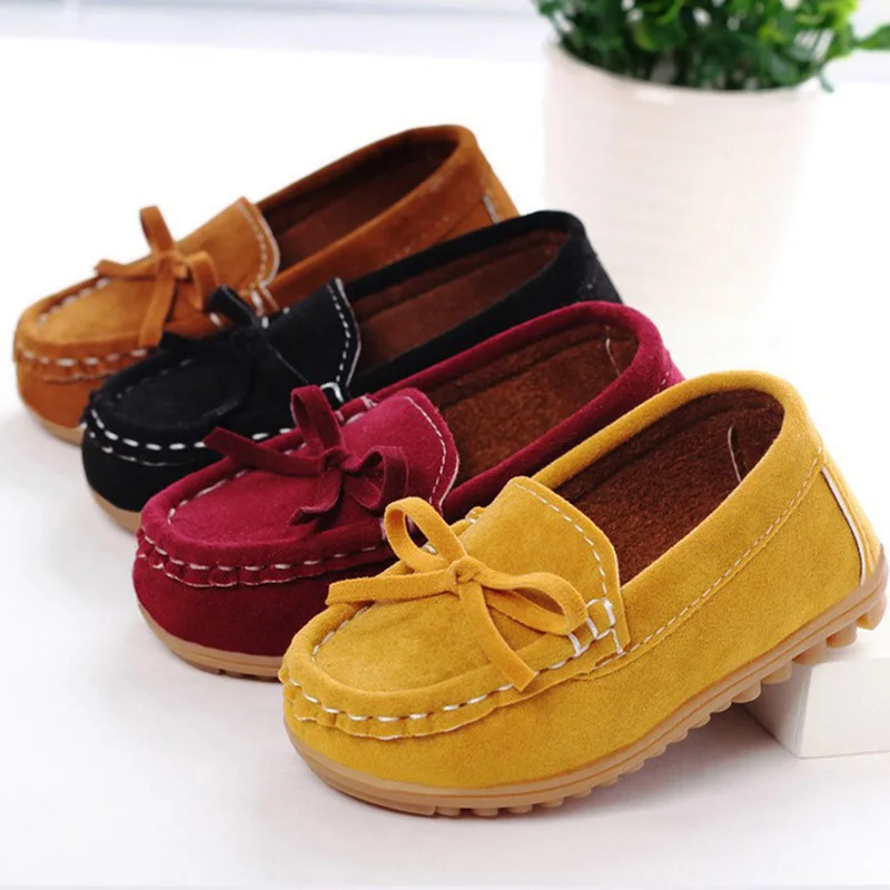 All Seasons Children Sneakers Shoes Toddler Girls Casual Soft Sole Loafers PU Leather Kids Anti-Slippery Mocassins | Детская одежда и