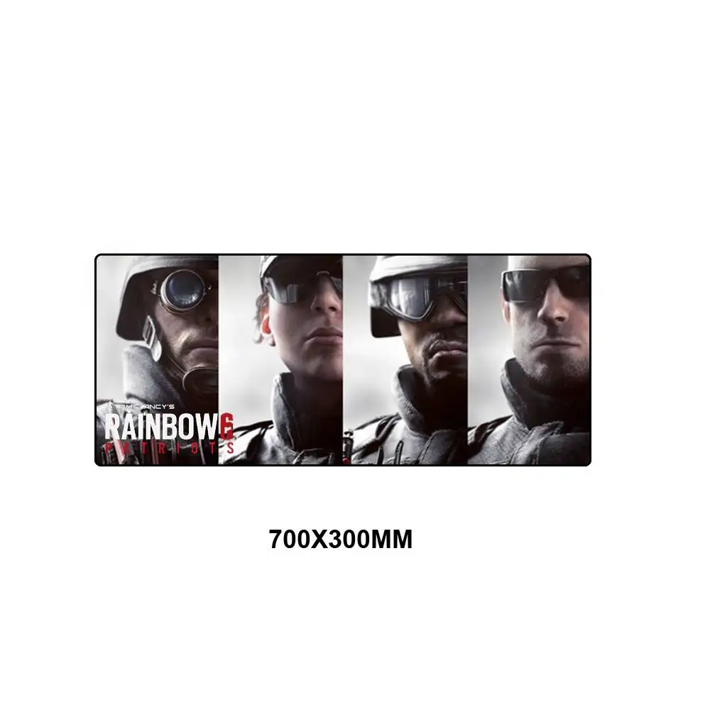 CHLH-025 Большой игровой геймерский коврик для мыши Коврик для мыши Lockedge игровой ПК компьютерный Настольный коврик мышь ноутбук Радуга шесть осада большие игровые коврики 70X30 см - Цвет: CHLH-025
