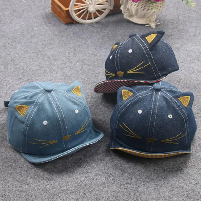 New Lovely Baby Beanie For Boys Girls Cat Stripe Hat Children Hats photography props adorable bebe cap August 13 | Детская одежда и