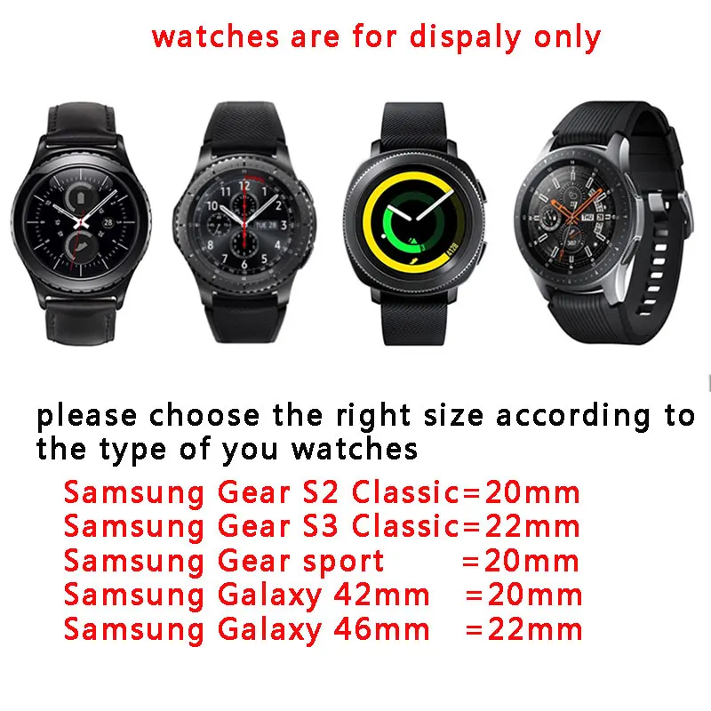 Ремешок для часов из кожи с крокодиловым принтом Samsung Galaxy 46 мм 42 Gear S3 S2