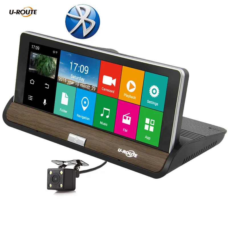 Новый 7 &quotWi Fi dvr камера gps навигации 16 ГБ Встроенная память Android 4 двойной объектив