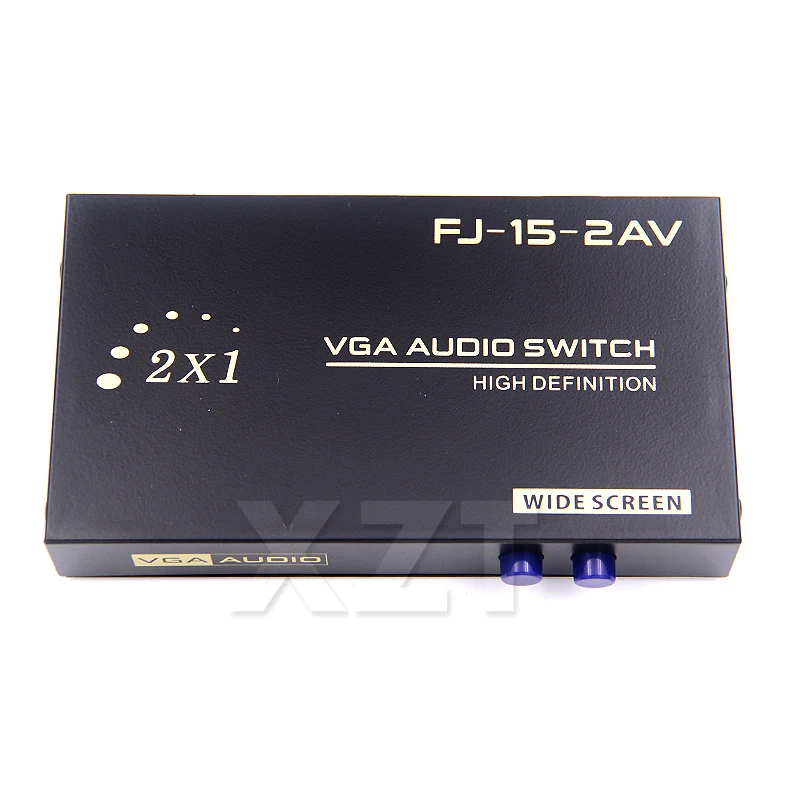 Новейший популярный коммутатор VGA 2 в 1 выход VGA переключатель с аудио выходом дисплей поделиться VGA конвертер коробка