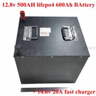 12,8 v 12v 500AH lifepo4 600ah литий-железо-фосфатных аккумуляторов и литий-железо-фосфатный аккумулятор solaire 3,2 v 500Ah BMS RV инвертор Водонепроницаемый чехол + 20A зарядки