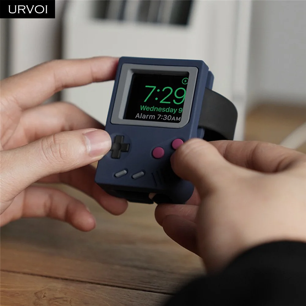 Подставка URVOI для apple watch series 432, держатель watchOS 5, прикроватная подставка для ремонта, домашняя зарядная док-станция для игры, дизайн для мальчика
