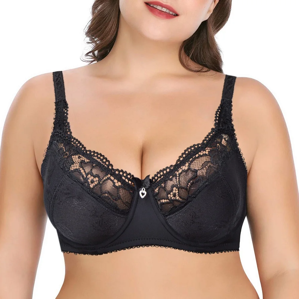 Черный сексуальный бюстгальтер для женщин полый кружевной Бескаркасный нижнее