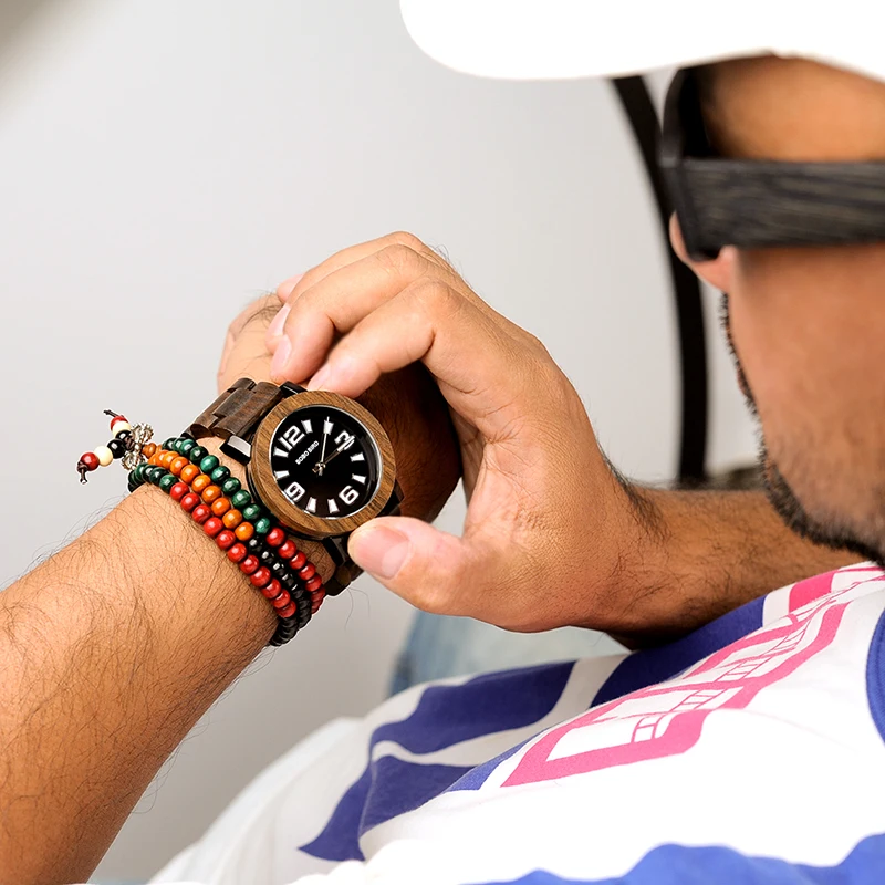 BOBO птица для мужчин Verawood деревянный часы лучший бренд класса люкс кварцевые