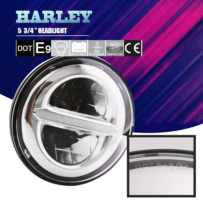 Светодиодные фары H4 Plug 5 75 дюйма для улицы 500 XG500 Low XL883 Iron883 Dyna Sportsters V-Rod Night Rod FLSTSE |