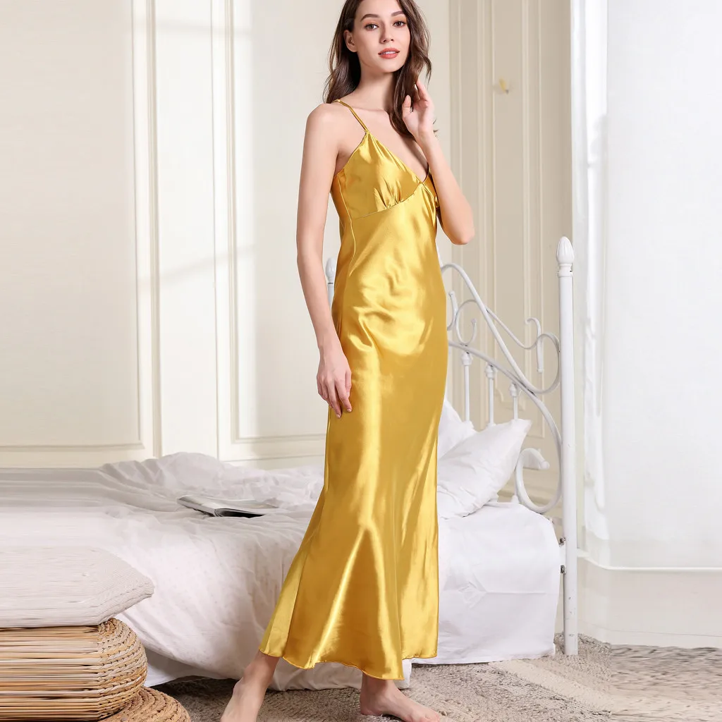 

Fashion Sexy Women Lingerie Long Nightgown Casual Ladies Sleepwear Nightdress Camisola Vestidos Femininos Nightie Women Clothing