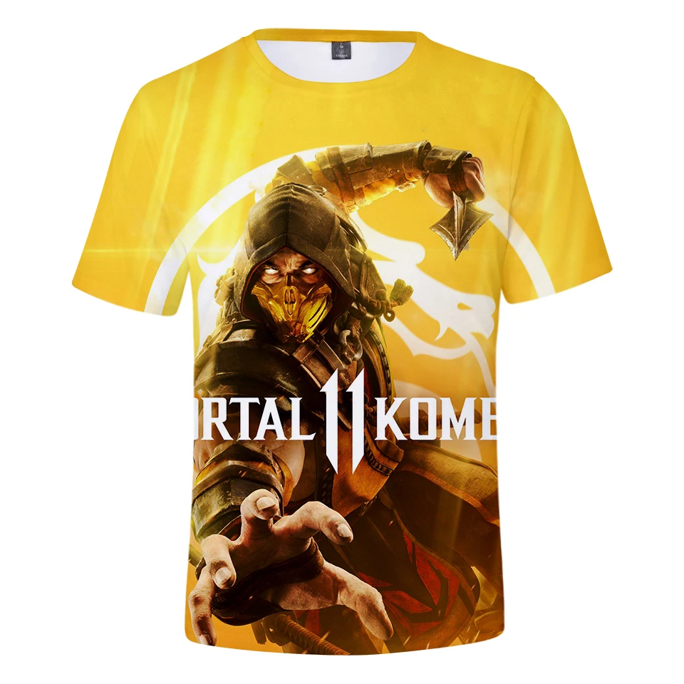 Футболка Aikooki с рисунком Mortal Kombat 11 3D для мужчин и женщин летняя дышащая футболка