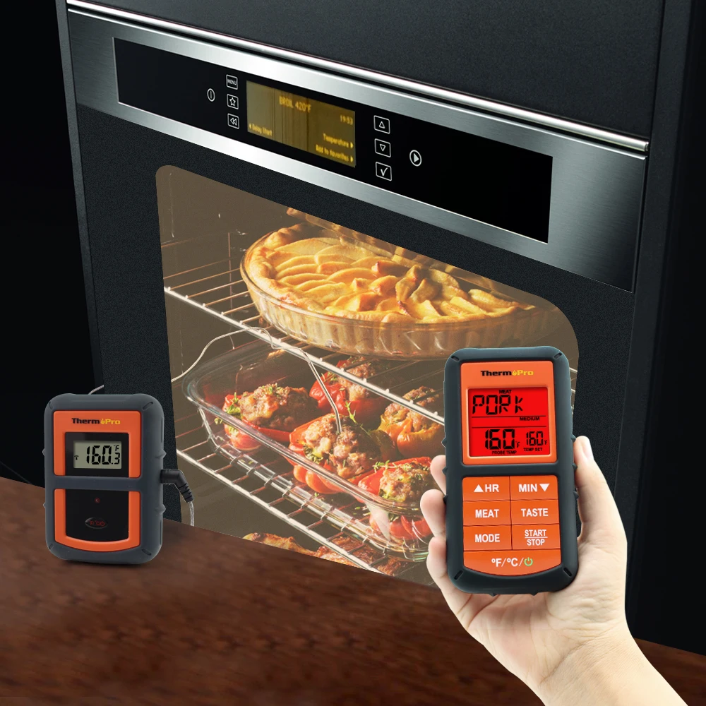 ThermoPro TP 07S Дистанционное барбекю коптильни гриль печь мясо 300 футов диапазон