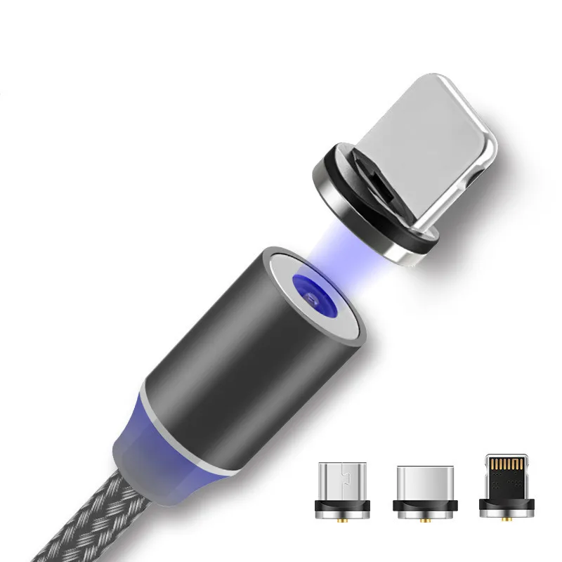 Магнитный кабель Blueqa USB Type C/Micro/Lightning для телефонов iPhone/Android 2A|Кабели мобильных