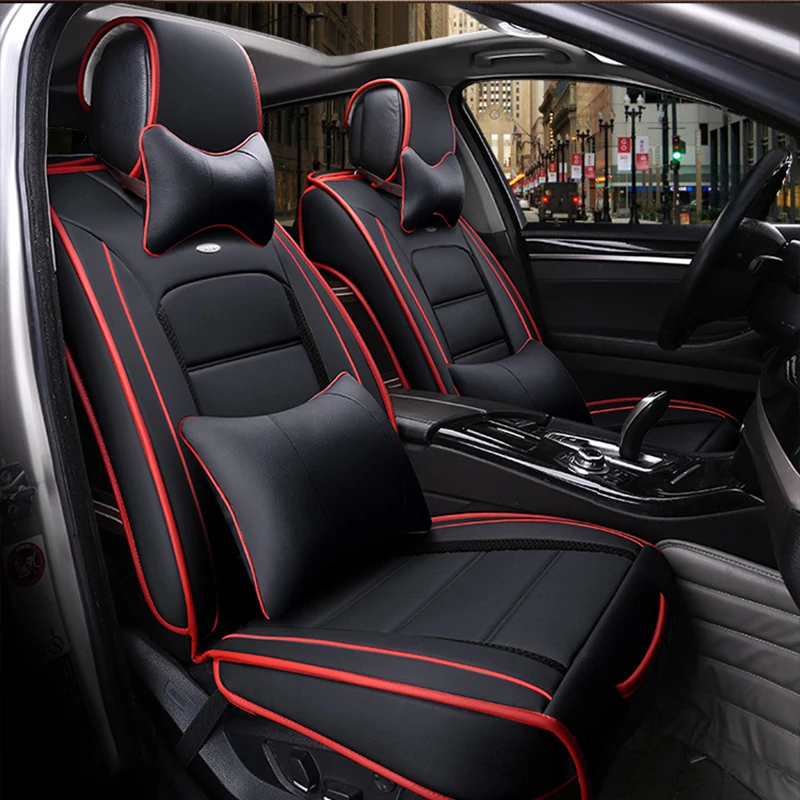 (Передние и задние) Специальные кожаные чехлы на сиденья автомобиля для Hyundai solaris