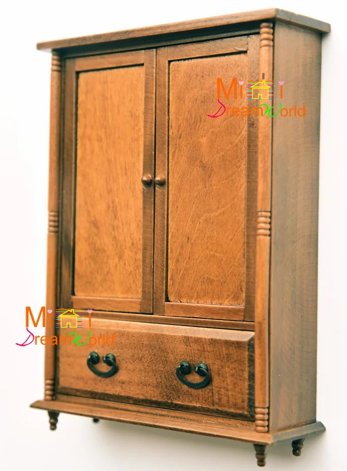 1/12 кукольный домик Миниатюрный деревянный шкаф кухня столовая спальня | Игрушки