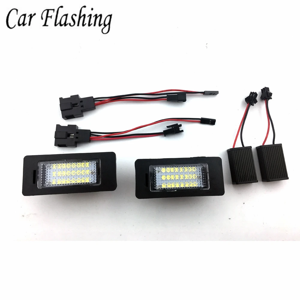 2 шт. 24SMD светодиодный номерной знак светильник Подходит для Audi A1 8X / A3 8V A4 S4 B8 A5 S5