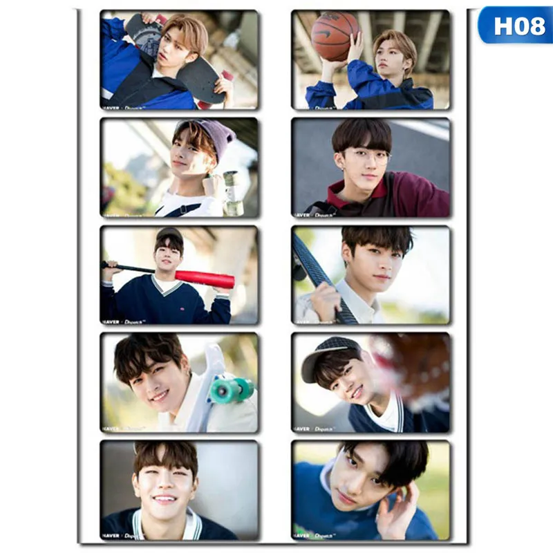 H08 10 шт./компл. KPOP защищает Детские ломо карты фотокарточек липкий Фотокарта плакат подарок для концерта звезды веера для вечеринок, подарок - Цвет: H08
