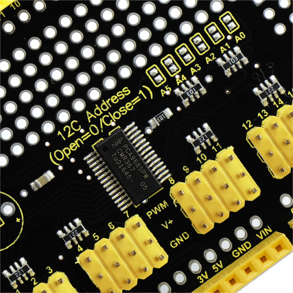 Keyestudio PCA9685 16-канальный серво мотор привода щит I2C для Arduino Raspberry Pi | Компьютеры и