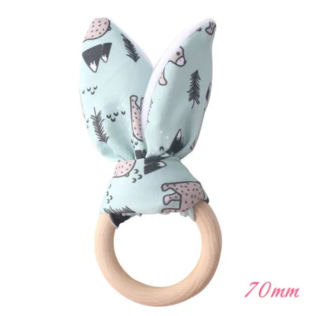 70mm Bear Let's Make 1 шт. деревянный грызунок для детей, незавершенный деревянный Прорезыватель для зубов с кроличьими ушками, деревянный подарочный набор, органические деревянные Прорезыватели для зубов с кроличьими ушками - Цвет: 70mm Bear